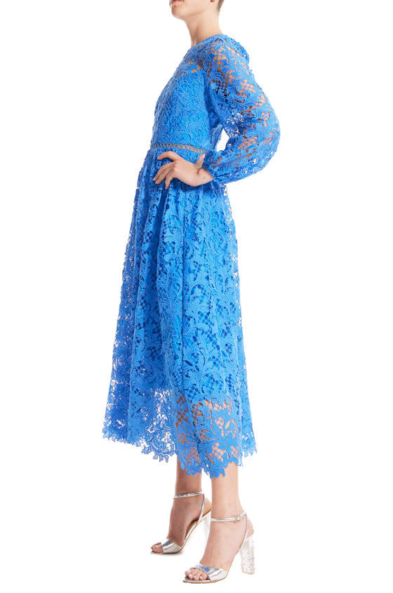 Long Sleeve Lace Midi Dress